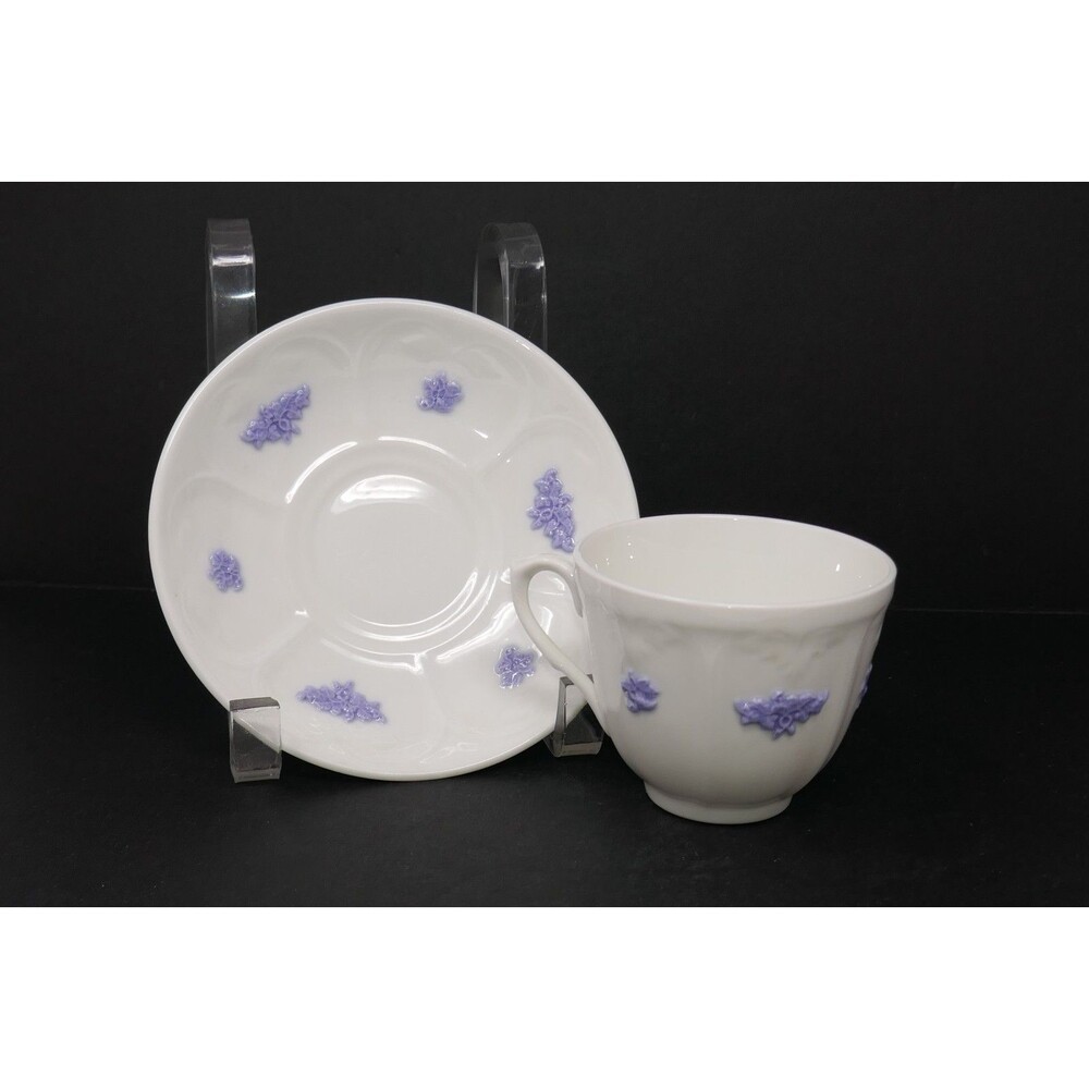 Adderley Fine Bone China England Vintage Blue Chelsea Cup & Saucer